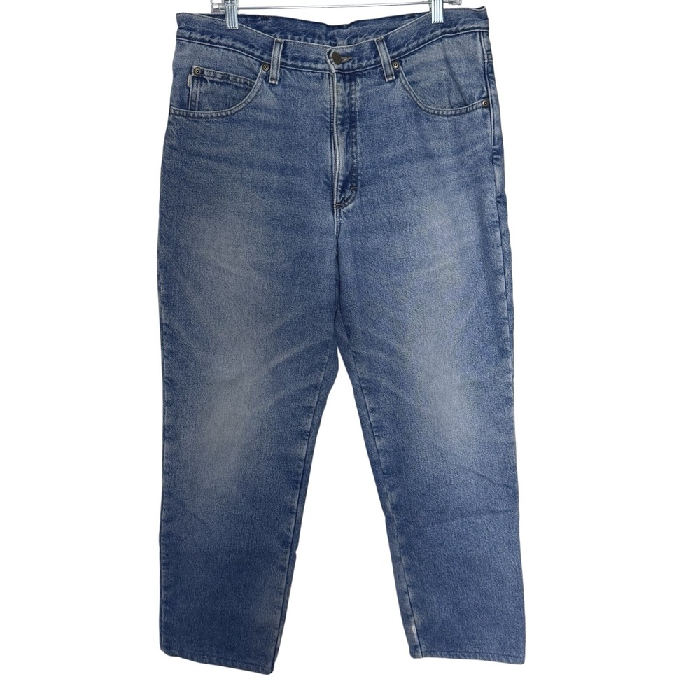 LL Bean Double L Classic Fit Fleece Lined Jeans Mens 35x29 Blue Denim 0AJ81
